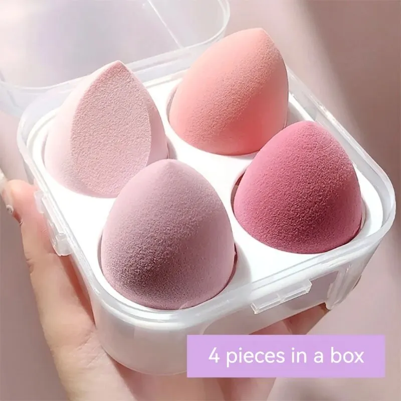 Beauty Eggs 4PCS Beauty Eggs Set Seamless Smudging More Hygienic Prevents Bacteria Buildup Create A Flawless Makeup Look Beauty Egg Case