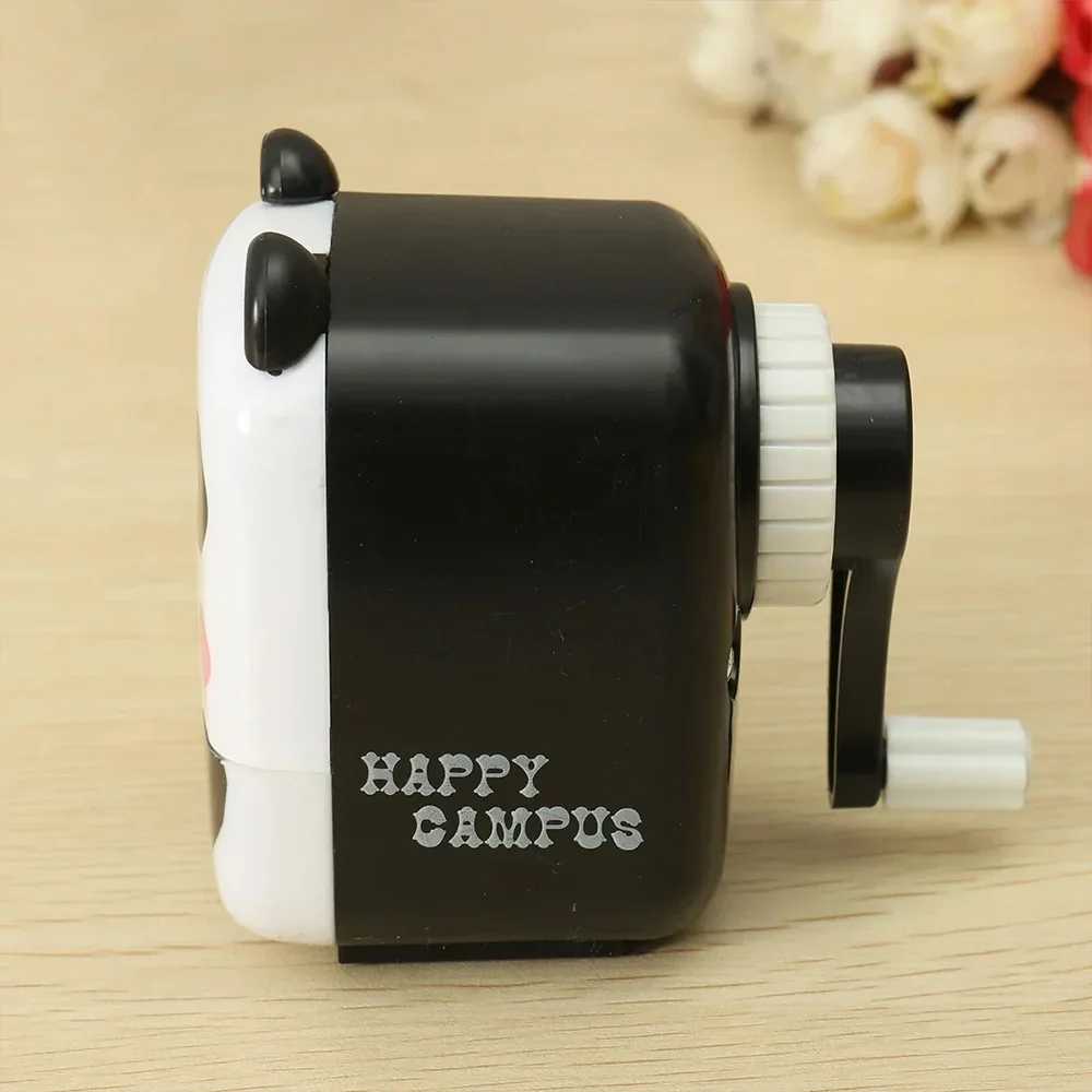 Pencil Sharpener Cartoon Panda Tiger Hand-Cranked Portable For Kids School Office