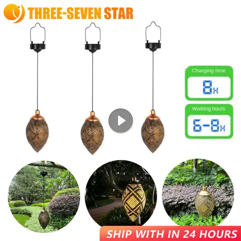 

Подвесные солнечные светильники, светодиодные садовые светильники, металлические дизайнерские светильники с отверстиями, водонепроницаемые уличные подвесные украшения