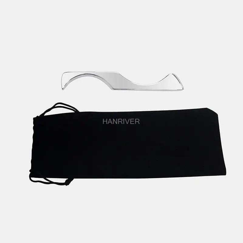 Streamlined mirror stainless steel fascia scraping board, massage muscles, dredge meridians, loosen knives, fascia knives