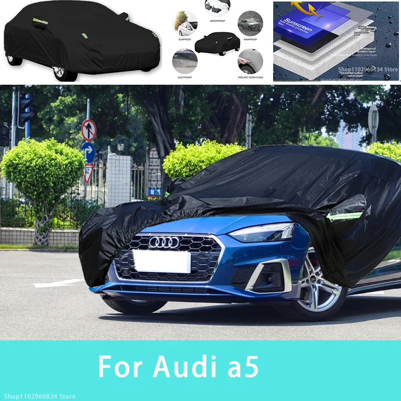 

Наружная защита для Audi a5, полные автомобильные Чехлы, снежный чехол, Солнцезащитный водонепроницаемый пыленепроницаемый внешний автомобильный аксессуар