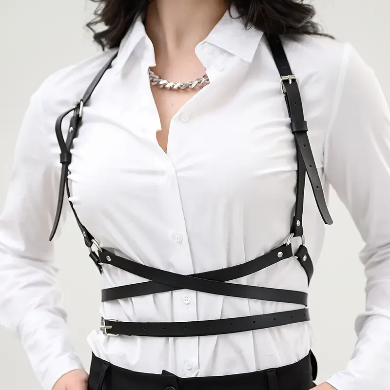 

Сексуальная Портупея из искусственной кожи, женское сексуальное нижнее белье и аксессуары в готическом стиле