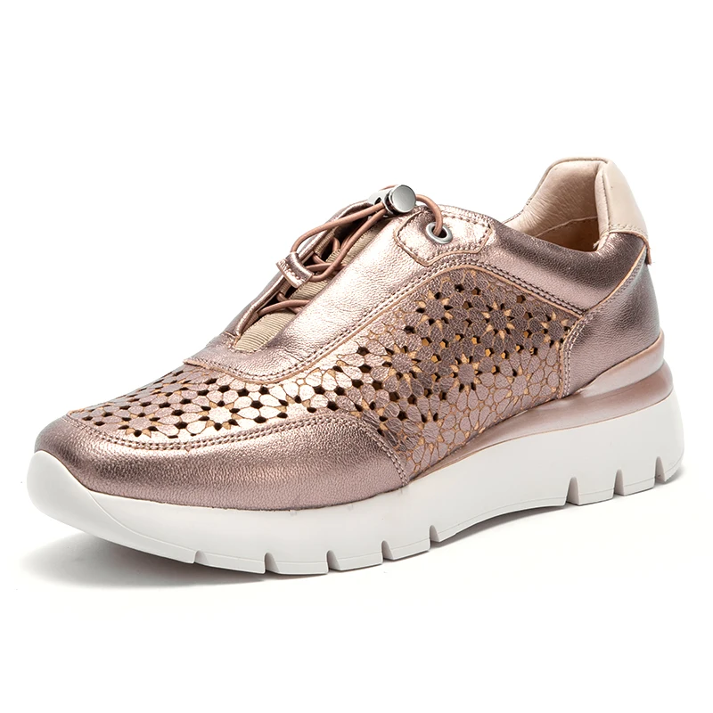 حذاء كاجوال مطبوع مجوف فريد للنساء ، تصميم بسيط ،...