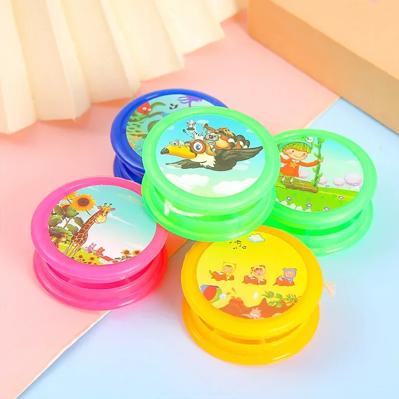 Children's Cute Yo-yo Plastic Cartoon Animal Yo-yo Fancy Swing Yoyo Ball Classic Nostalgic Educational Toy Style Random