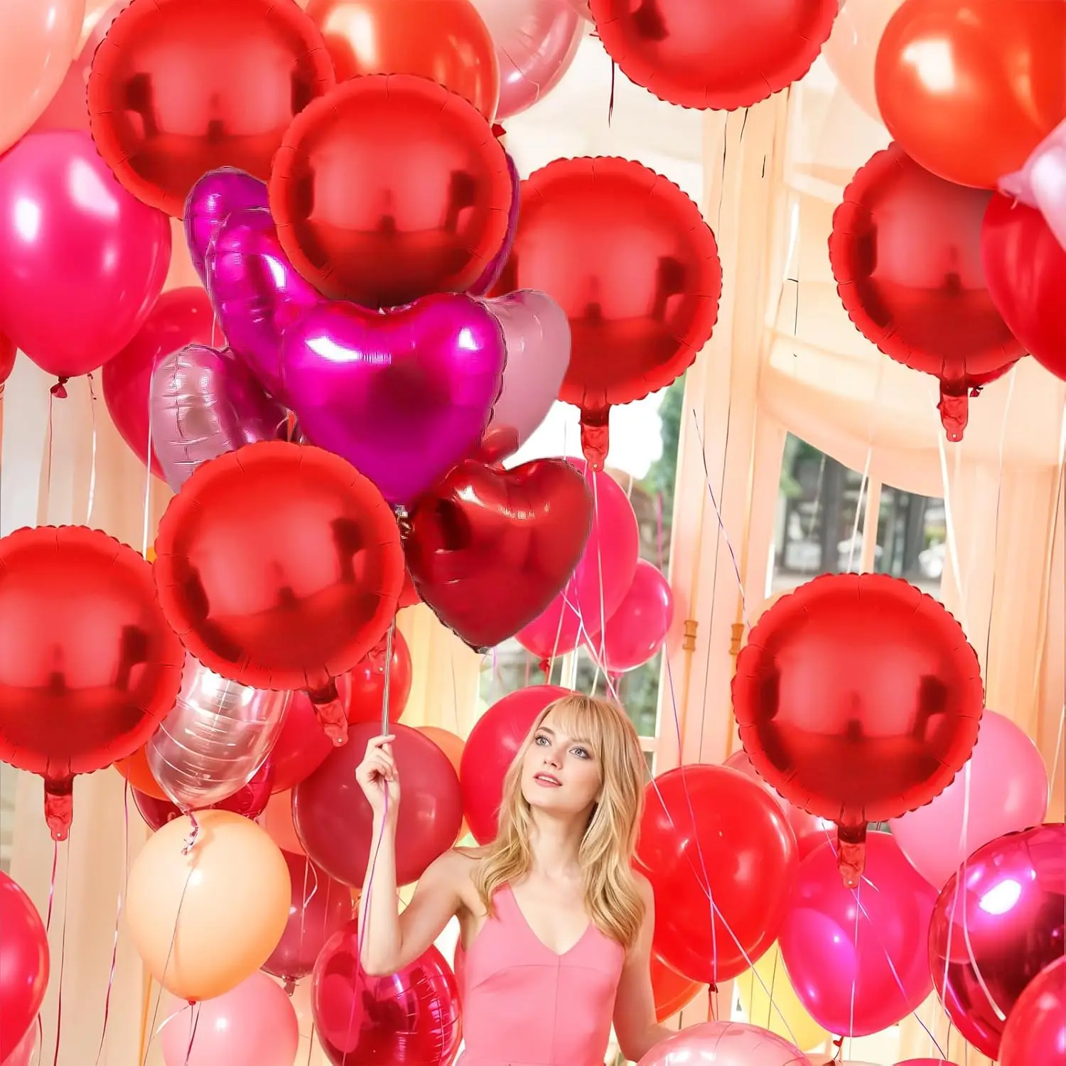 20/10/5Pcs Metallic Round Foil Balloons 18inch Rose Gold Silver Round Balloons Helium Air Globos for Birthday Wedding Xmas Decor