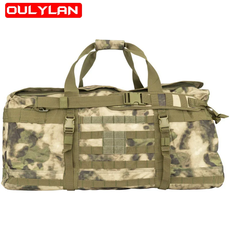 Тактическая багажная сумка большой вместимости 106L, нейлоновая водонепроницаемая сумка для кемпинга 1000D, уличный дорожный ранец на плечо