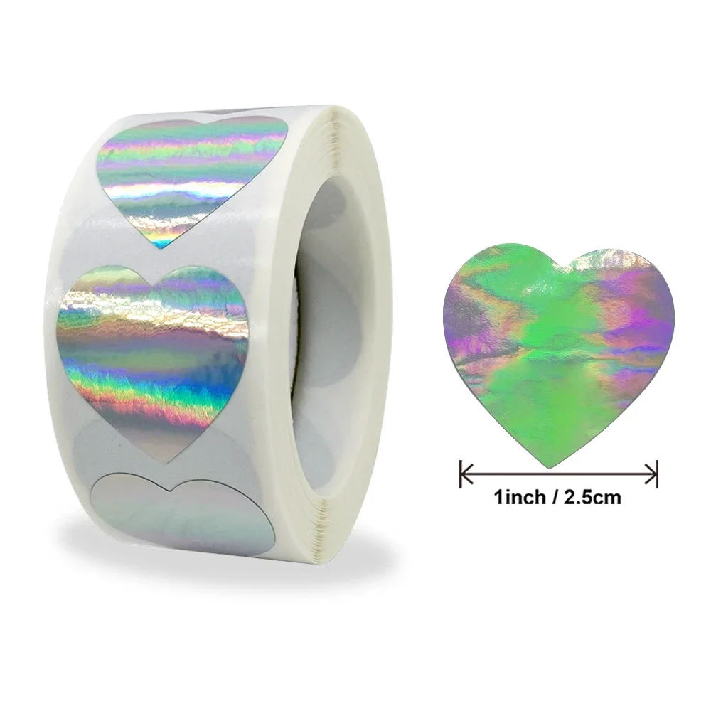 2500 Piezas Etiquetas Adhesivas Redondas De 25 Mm Etiquetas De Codificación De Colores, Adhesivos De Codificación De Colores, Adhesivos En Forma De Corazón - 5 Rollos | En Línea