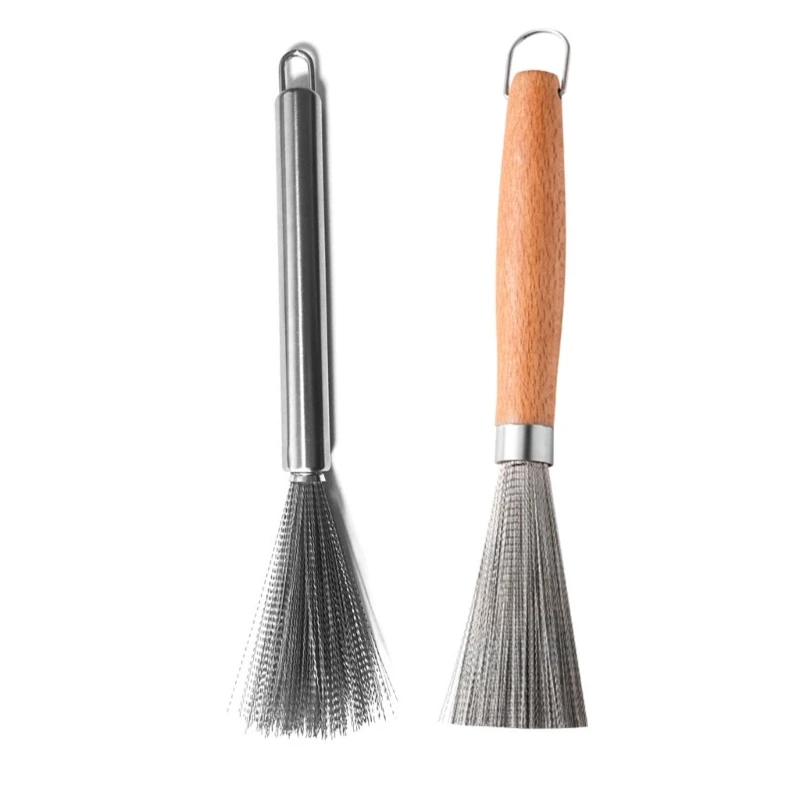 

Щетка для кастрюль из нержавеющей стали, ручная щетка для чистки кастрюли, духовки, гриля, кухонной посуды, скребок для дома