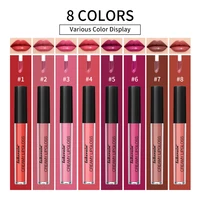 Lip Gloss Semi-Matte 8Colors Long-lasting Velvet Non-drying uitable for all skin moisturizing lipgloss plump lip brown Cosmetics 2