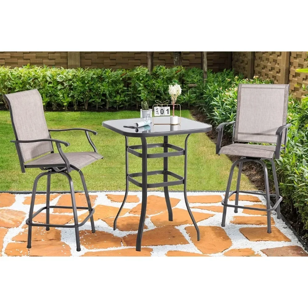 

Garden set, backyard patio furniture, outdoor set, table and chair set, porch, garden lawn, 3-piece patio chair set