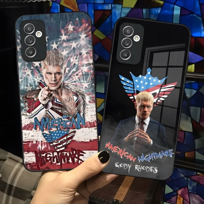 Custodia Per Telefono Di Lusso Cody Rhodes Per Samsung S30 S21 S20 S23 S22 Fe S10 E S9 Note 20 10 Pro Ultra Plus 5G Glass