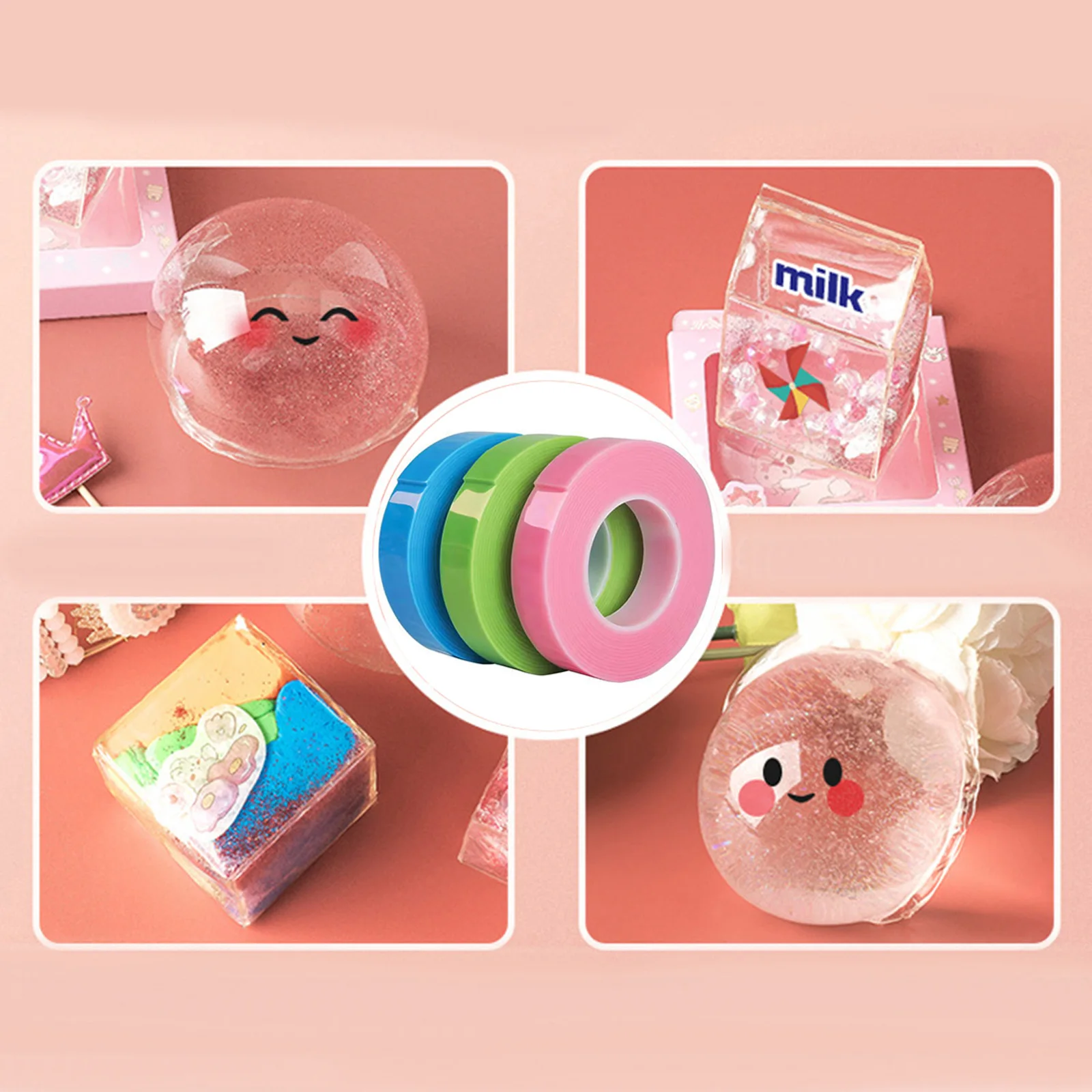 나노 양면 접착 테이프, 흔적 없는 방수 재사용 가능 벽 스티커, 투명하고 강력한 접착 접착제, DIY 아트 공예