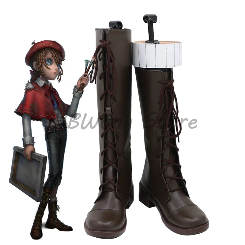 

Game Identity V Painter Edgar Valden Cosplay Shoes Boots Anime Role Play Halloween Carnival Party Christmas Outfit Prop Women