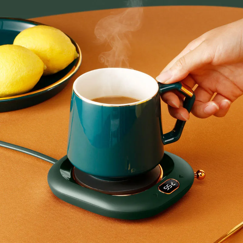 Creative Coffee Mug Cup Warmer for Milk Water Cocoa Tea Office Desk Use Electric Heating Plate 8 Hours Auto Shut Off |
