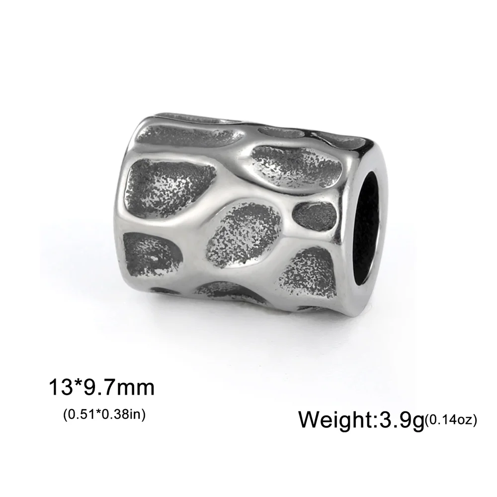 Set of 5 Vintage-Style Stainless Steel Charms