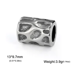 Set of 5 Vintage - Style Stainless Steel Charms (Geometric charm)