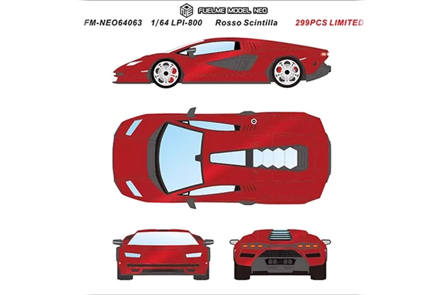 fuelme 1/64　ランボルギーニ カウンタック LPI 800-4 Fuelme 1:64 Diablo GTR Countach LPI800-4 Resin Model Car