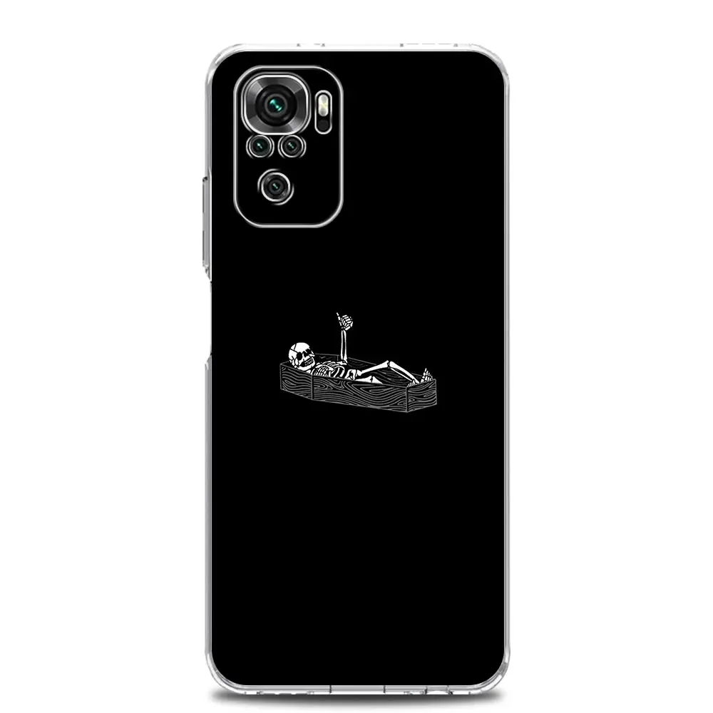 Clear Skeleton Design Phone Case – Transparent Fun Print Cover