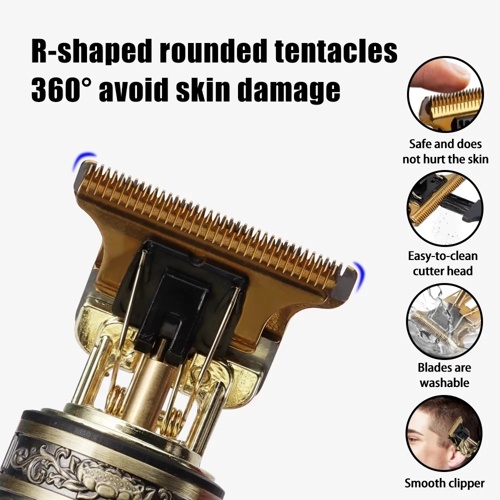 Electric Hair Cutting Machine Vintage T9 Clipper Rechargeable Man Shaver Trimmer For Men's Barber Professional