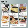 JIQI Household Electric Skillet Crepe Pancake Maker Double Side Heating Automatic Pizza making Machine Portable BBQ Frying Pan 6