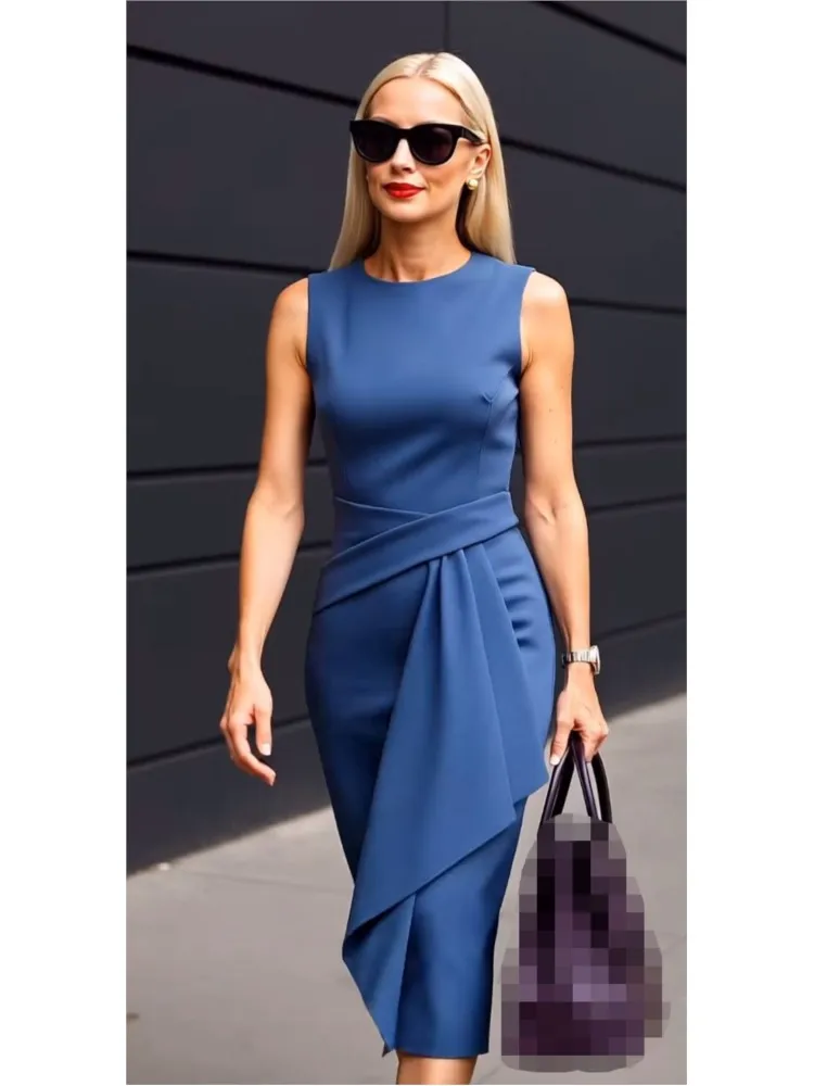 asymmetric lace satin dress Shelly Asymmetrical Pleated Maxi Dress