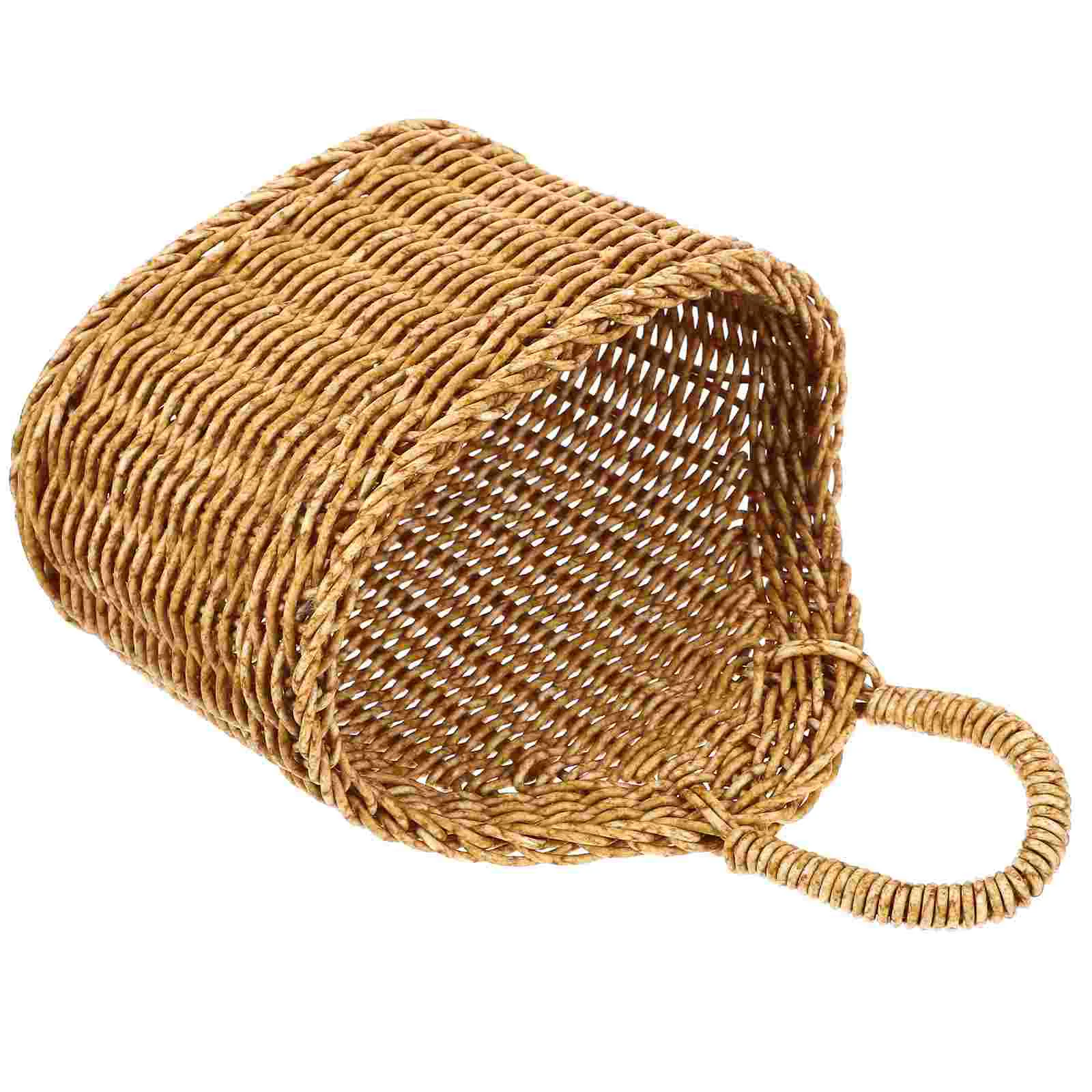

Hanging Storage Basket Woven Wall Basket Oganizing Handmade Wicker Basket Wall Mounted Basket Plant Holder Shelf