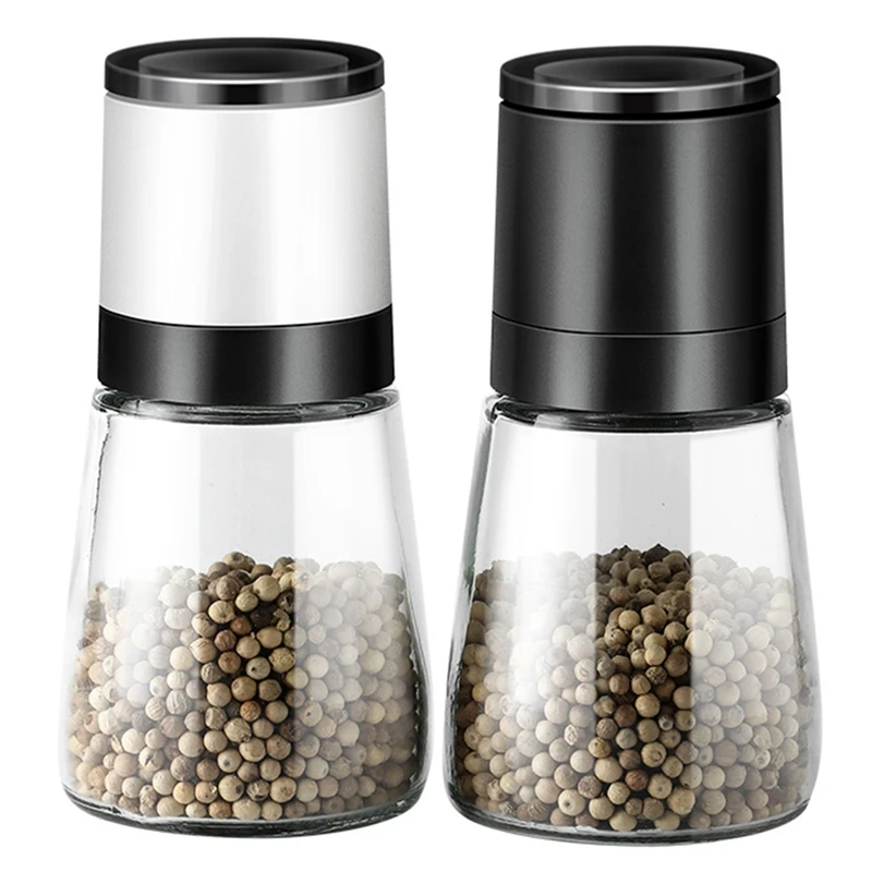 

2 шт. Высококачественная ручная мельница для соли, прозрачная фоторегулируемая мельница, инструменты для специй