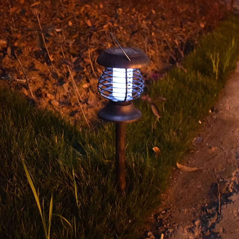 Solar Mosquito Killing Lamp Portable with Handle Outdoor LED Household Bedroom Mosquito Catching Lamp Insecticidal