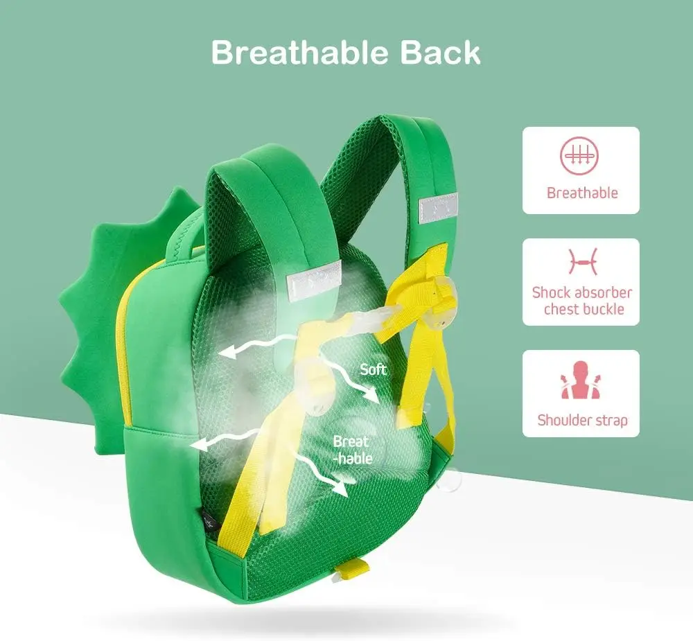 Cute Dinosaur School Kids Backpack with Safety Harness for Toddler Nursery Children's Rucksack Great Present & Gifts