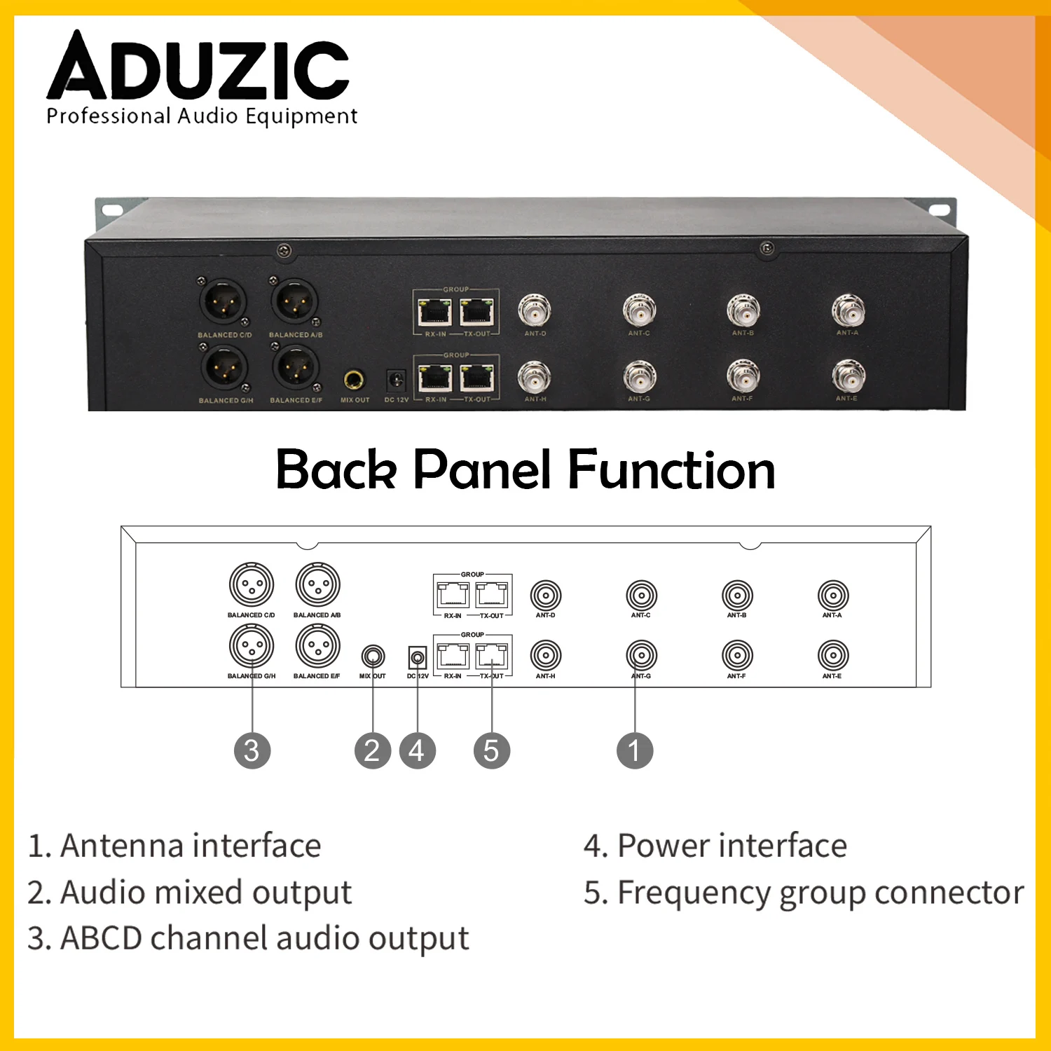 Aduzic K8-Por 4 채널 트루 다이버시티 무선 마이크 615-690MHz 핸드헬드 다이나믹 마이크 500M 전문 무대용 마이크