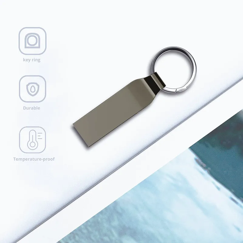 Metal USB Flash Drive 64GB 128GB key chain Pendrive Waterproof usb Pen 256GB 512GB USB Memory Stick Flash Disk