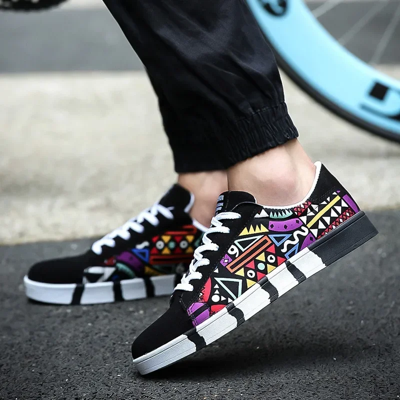 Zapatillas Hombre Casual Shoes for Men Fashion New Printing Sneakers Comfort Flat Vulcanized Shoes Dropshipping Tenis Masculino 4