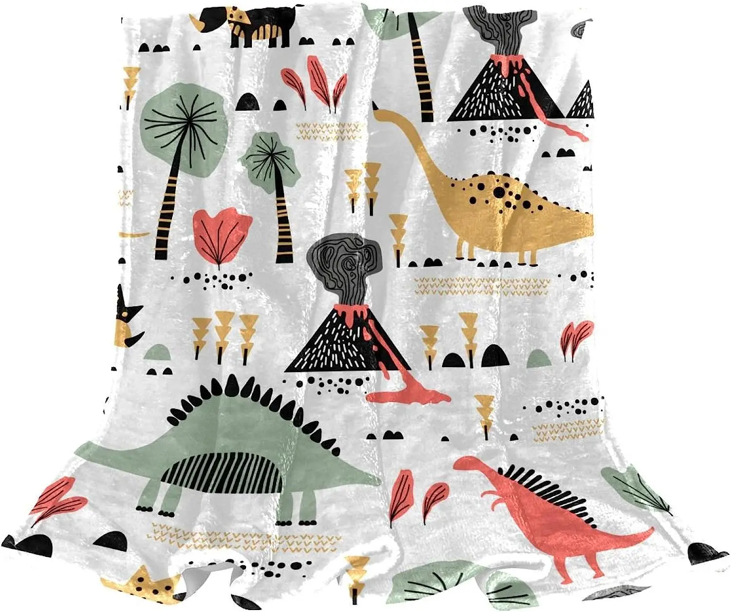 

Плюшевое одеяло, одеяло для сна, теплые уютные мягкие одеяла из микрофибры, мультяшное Животное Динозавр вулкан