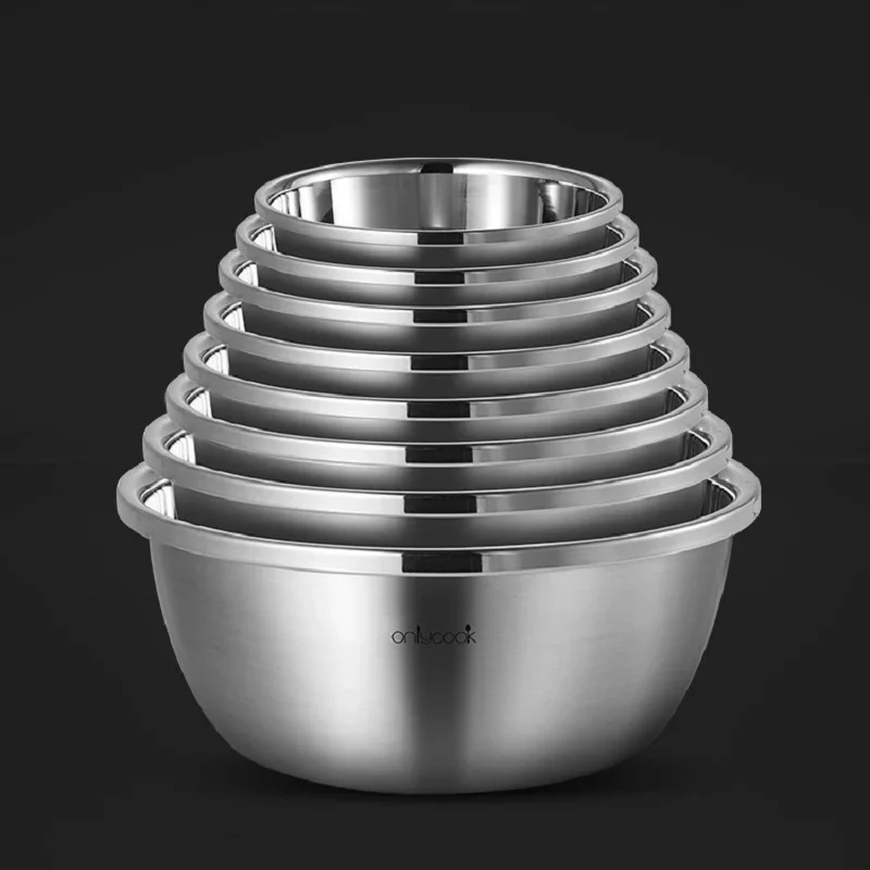 Premium Polished Mirror Nesting Stainless Steel Mixing Bowl - 13.5 Quart