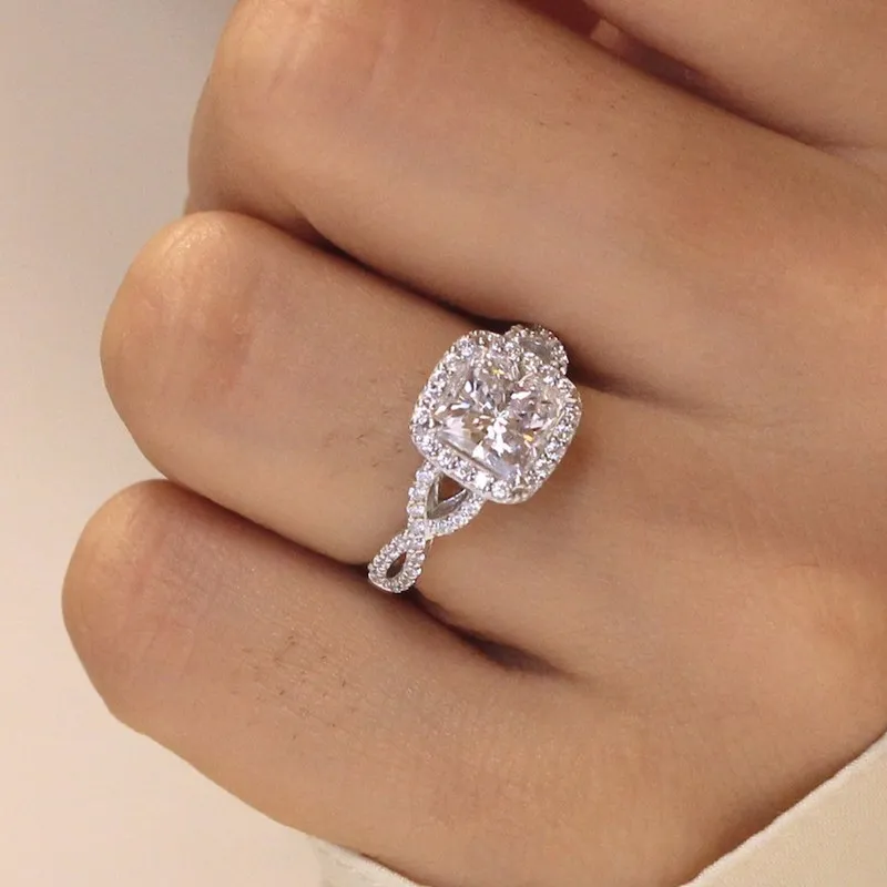 Huitan Temperament damski pierścionki na ślub nowo zaprojektowany kobiece akcesoria przyjęcie zaręczynowe cyrkonia deklaracja biżuteria