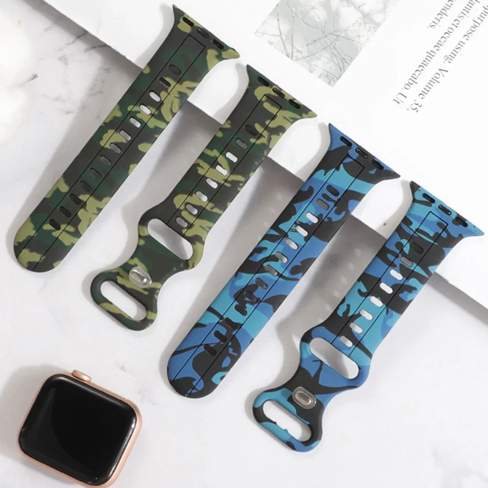 Camouflage Silicone Watch Strap Bracelet