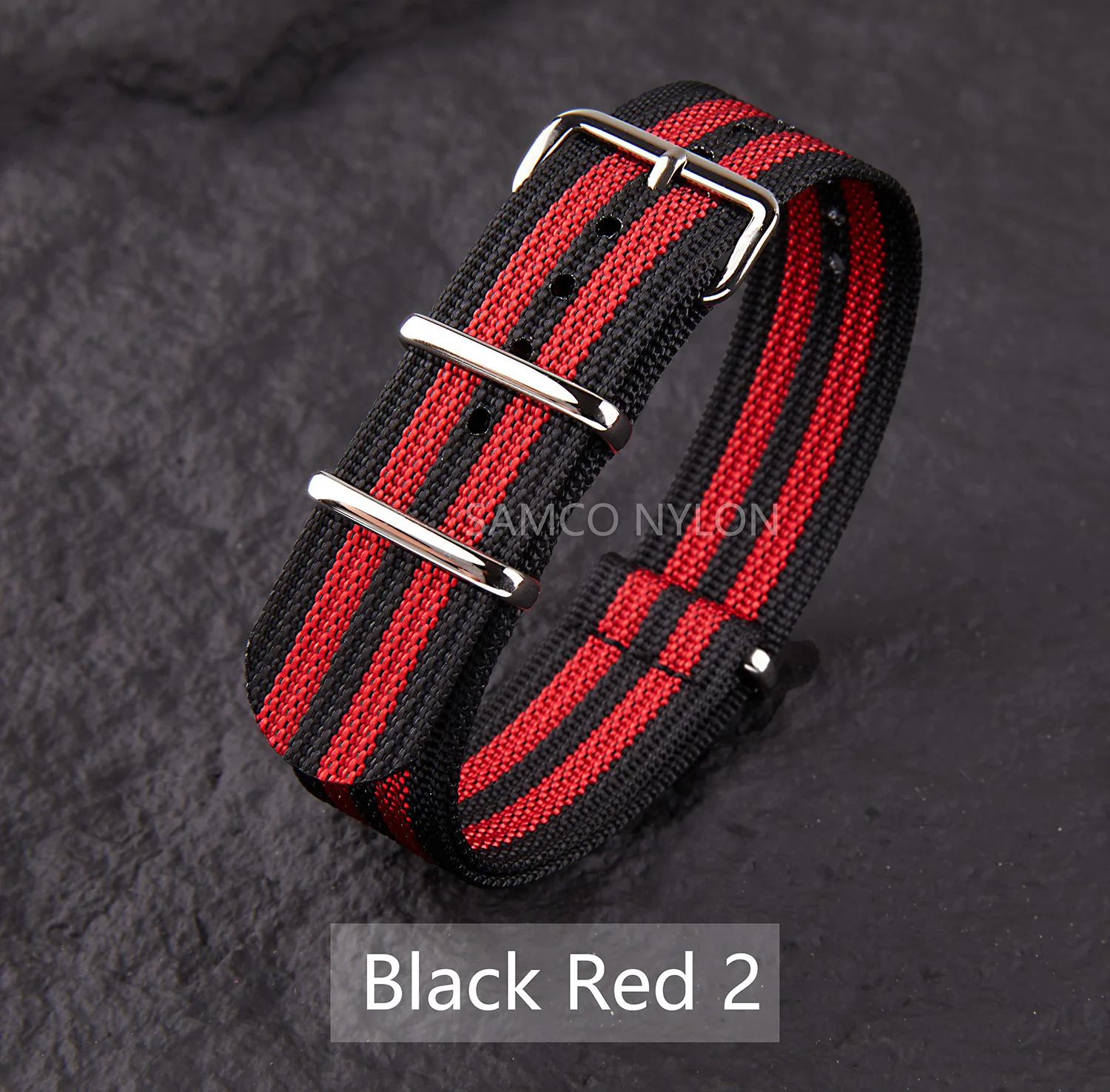 Comfortable Ribbed Nylon Watch Strap - Military-Inspired Washable Band for Men