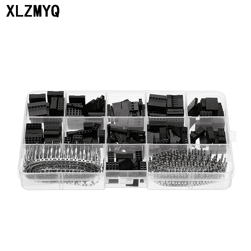 620 pcs DuPont 2.54mm Pitch SM Pin and SN-28B Crimp 1 2 3 4 5 6 Pin Connector Male Female Crimp Terminal DIY Electronic Kits
