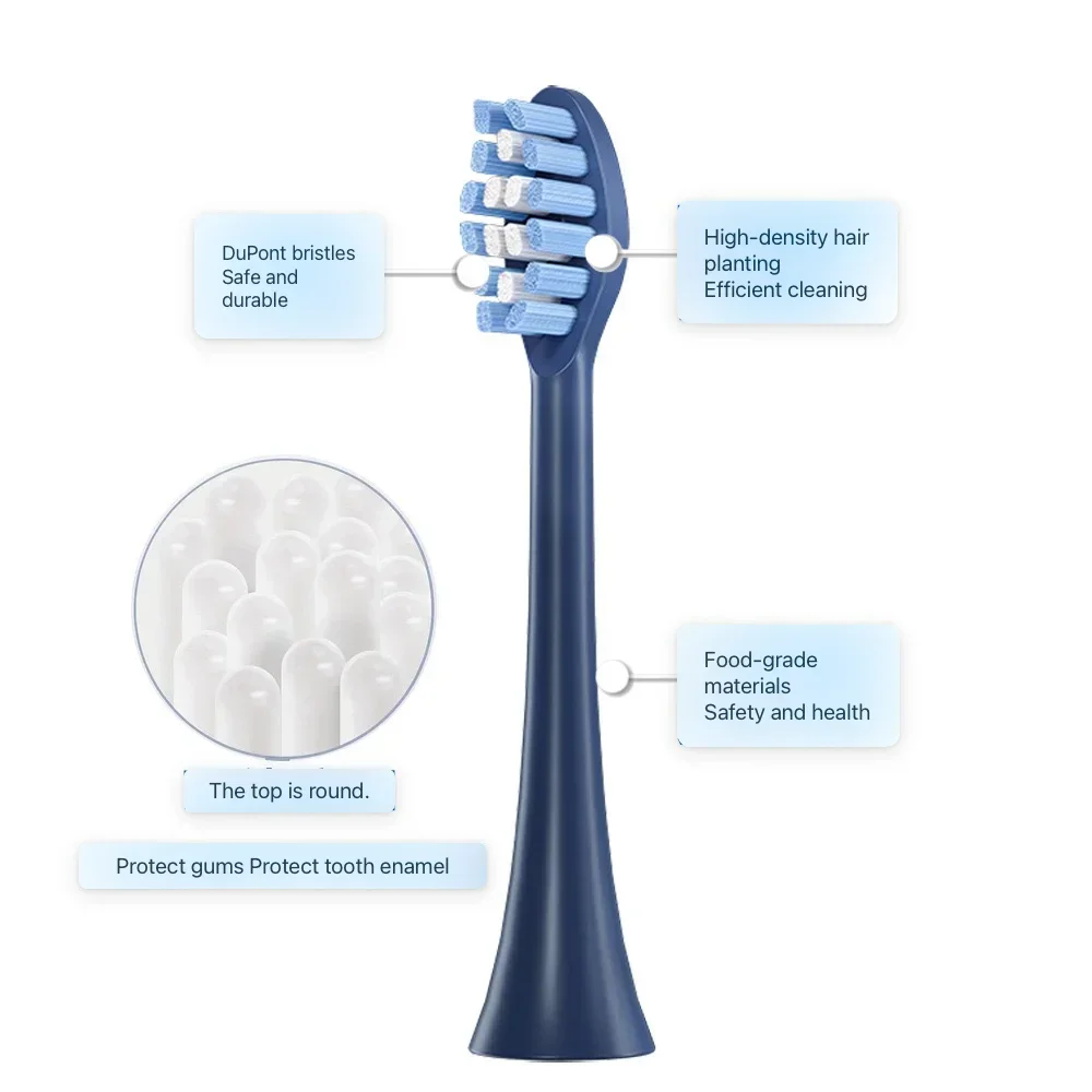 For FLYCO FT7105/FT7106/FT7108/FT7205/TH01 Electric Toothbrush Replacement Toothbrush Heads Soft Bristle Nozzles,4-16pcs 4