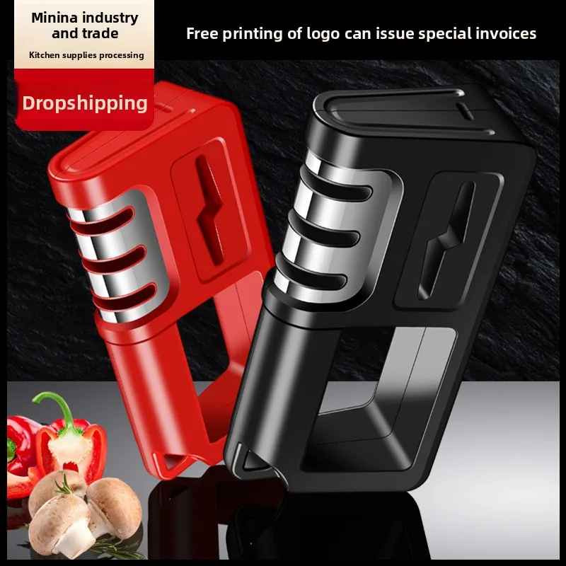 Handheld 4 in 1 Knife Sharpener for Kitchen Knives and Scissors