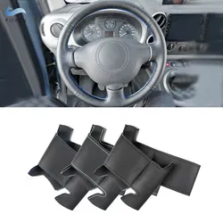 For For Peugeot 207 Expert Partner Citroen Berlingo Jumpy Toyota Proace Perforated Leather Hand-sew Steering Wheel Cover Trim