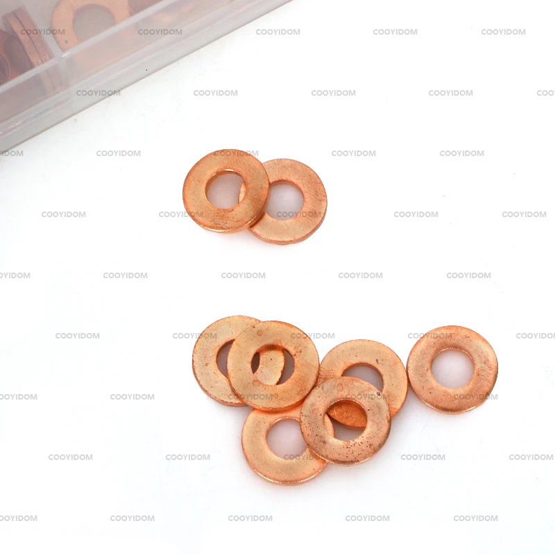Car Repair Kit injector washer shims repair kit gasket 150pcs Car Universal Accessories Copper Washers Gasket Diesel Assortment Set Common Rail Injector Repair Kits