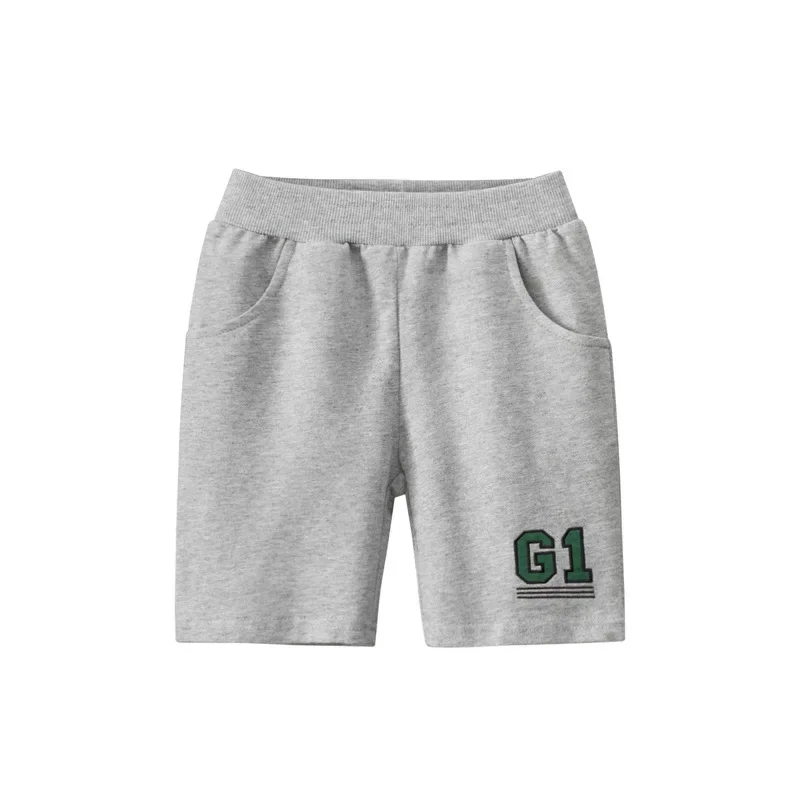 Boys Summer Shorts Elastic Waist Letters Print Sports