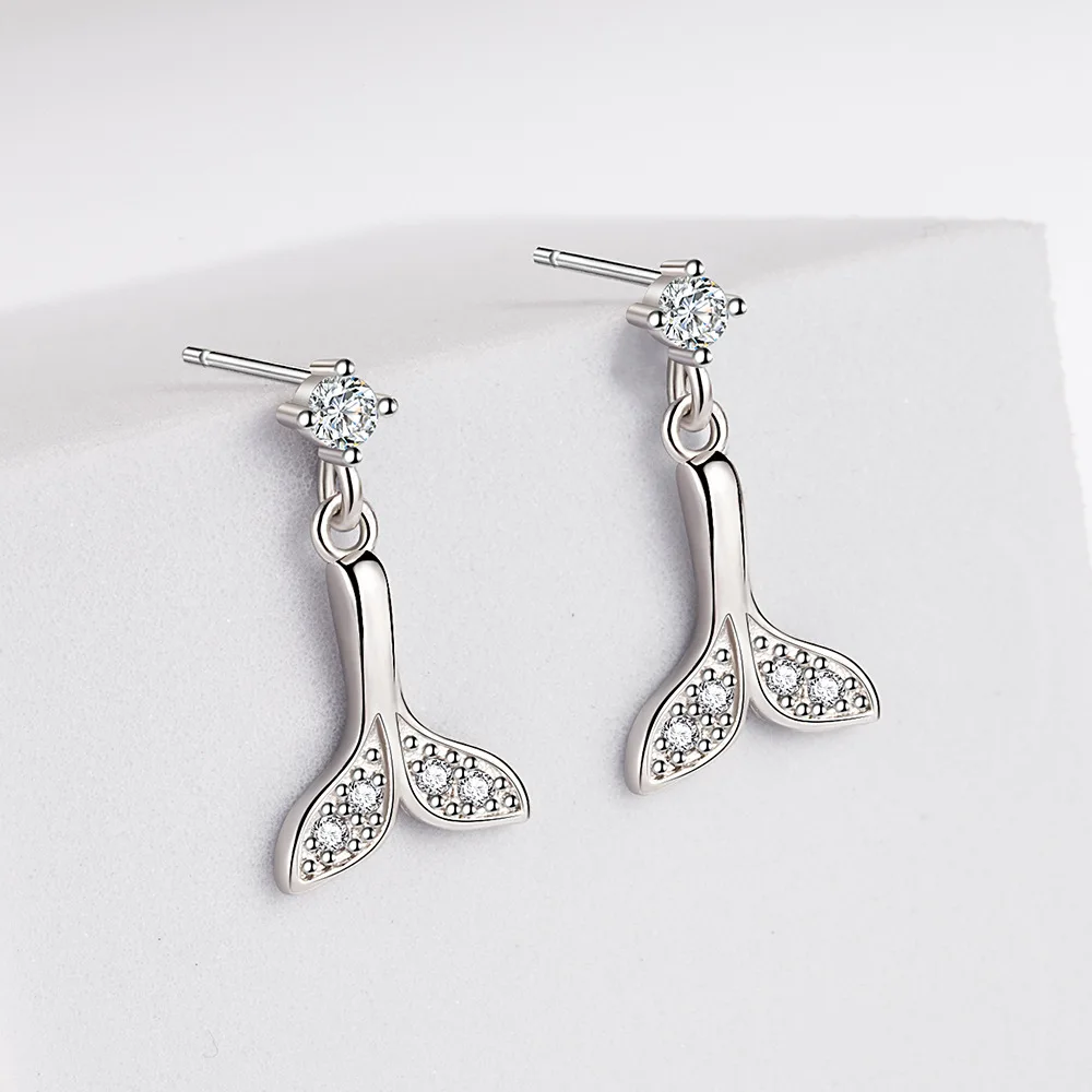 925 Sterling Silver Crystal CZ Stud Earrings for Women Girls Teens