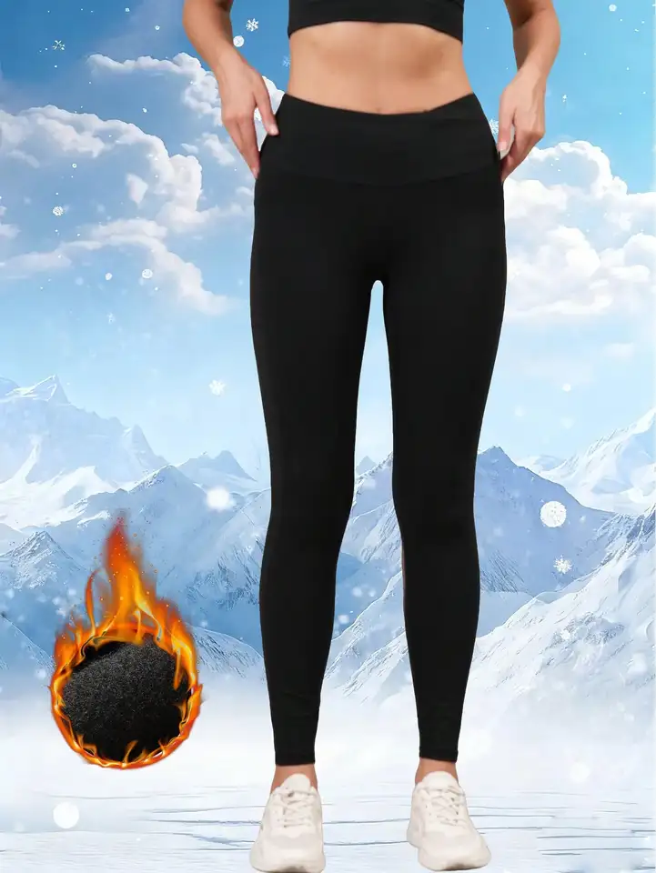Warm High Waist Leggings with Pockets for Fitness