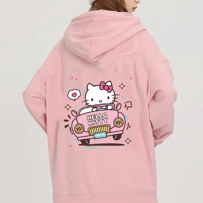 

Толстовка унисекс с милым принтом Hello Kitty, на весну и осень
