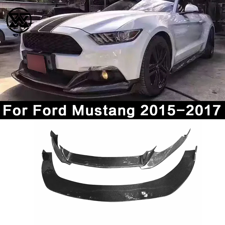 

Carbon Fiber Front Bumper Lip Splitter Diffuser For Ford Mustang 2015-2017 Car Front Lip Spoiler Splitter Upgrade