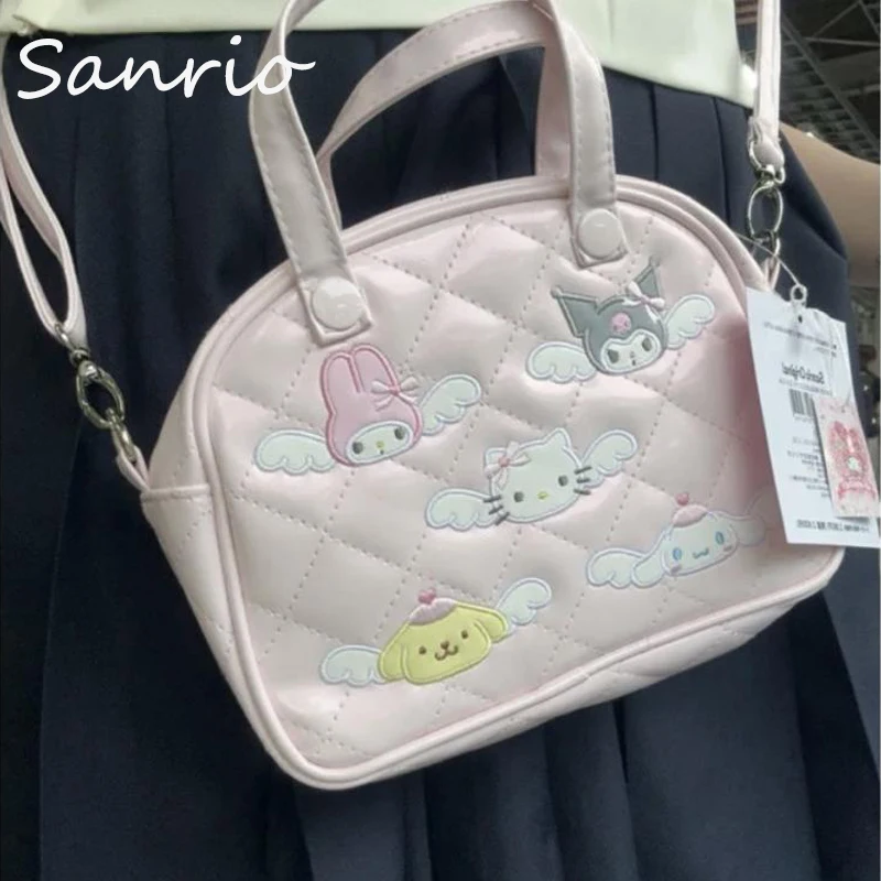 

Sanrio Hello Kitty Kuromi My Melody Cinnamoroll Pompompurin Cute Cartoon Shoulder Bag Pink Princess Style Handbag Birthday Gift