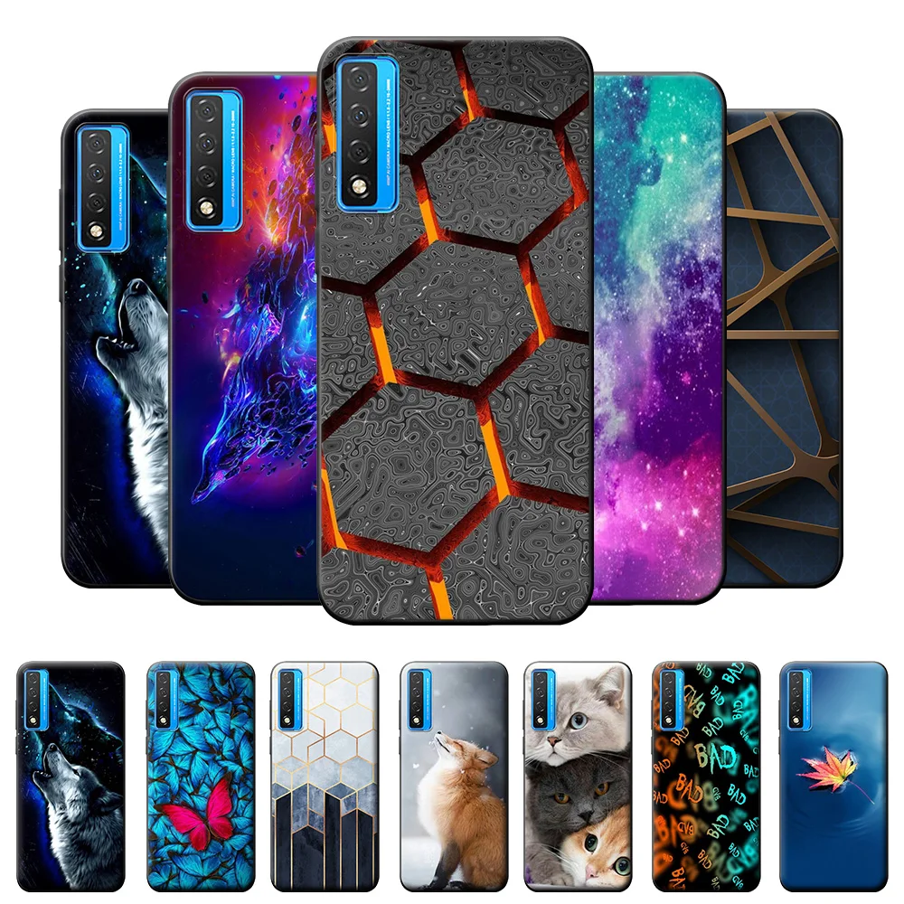 For tcl 20se case tcl 20l plus soft silicone tpu protective back cover