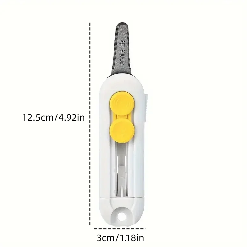Box Cutter 1pc Magnetic Mini Retractable Blade Portable Letter Opener Paper Cutter Durable ABS Material